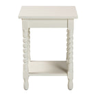 Baxton Studio Niklas Nightstand with Twisted Legs - 1-Drawer Bedroom Side Table with Storage Shelf, White