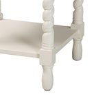 Baxton Studio Niklas Nightstand with Twisted Legs - 1-Drawer Bedroom Side Table with Storage Shelf, White