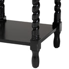 Baxton Studio Niklas Nightstand with Twisted Legs - 1-Drawer Bedroom Side Table with Storage Shelf, Black
