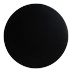 Baxton Studio Sally Round Nightstand with Bamboo Inspired Legs - Scalloped Bedroom Side Table with Open Shelf, Black