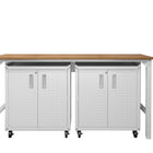 Manhattan Comfort Fortress Modern 3-Piece Garage Set in White