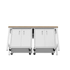 Manhattan Comfort Fortress Modern 3-Piece Garage Set in White - 14GMC-WH