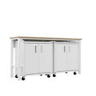 Manhattan Comfort Fortress Modern 3-Piece Garage Set in White - 14GMC-WH