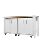 Manhattan Comfort Fortress Modern 3-Piece Garage Set in White - 14GMC-WH