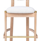 Zuo Rilou Barstool (Set of 2) White & Natural