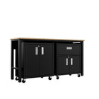 Manhattan Comfort Fortress Modern 3-Piece Garage Set in Charcoal Gray - 15GMC-CH