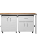 Manhattan Comfort Fortress Modern 3-Piece Garage Set in White