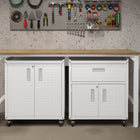 Manhattan Comfort Fortress Modern 3-Piece Garage Set in White - 15GMC-WH