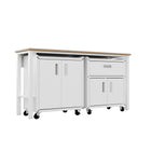 Manhattan Comfort Fortress Modern 3-Piece Garage Set in White - 15GMC-WH