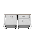 Manhattan Comfort Fortress Modern 3-Piece Garage Set in White - 15GMC-WH
