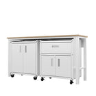 Manhattan Comfort Fortress Modern 3-Piece Garage Set in White - 15GMC-WH