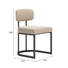 Zuo Velar Dining Chair (Set of 2) Beige & Gray