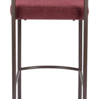 Zuo Livorno Barstool (Set of 2) Red & Bronze