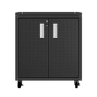 Manhattan Comfort Fortress Modern 3-Piece Garage Set in Charcoal Gray - 16GMC-CH