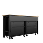 Manhattan Comfort Fortress Modern 3-Piece Garage Set in Charcoal Gray - 16GMC-CH