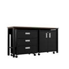 Manhattan Comfort Fortress Modern 3-Piece Garage Set in Charcoal Gray - 16GMC-CH