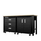 Manhattan Comfort Fortress Modern 3-Piece Garage Set in Charcoal Gray - 16GMC-CH