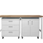 Manhattan Comfort Fortress Modern 3-Piece Garage Set in White