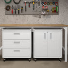 Manhattan Comfort Fortress Modern 3-Piece Garage Set in White - 16GMC-WH