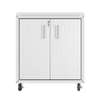 Manhattan Comfort Fortress Modern 3-Piece Garage Set in White - 16GMC-WH