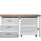 Manhattan Comfort Fortress Modern 3-Piece Garage Set in White - 16GMC-WH