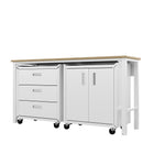 Manhattan Comfort Fortress Modern 3-Piece Garage Set in White - 16GMC-WH