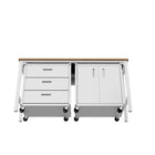 Manhattan Comfort Fortress Modern 3-Piece Garage Set in White - 16GMC-WH