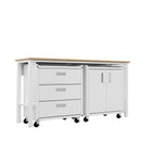 Manhattan Comfort Fortress Modern 3-Piece Garage Set in White - 16GMC-WH
