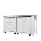 Manhattan Comfort Fortress Modern 3-Piece Garage Set in White - 16GMC-WH