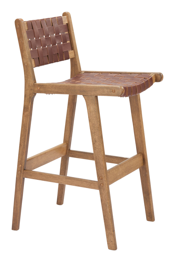 Zuo Feder Barstool (Set of 2) Brown