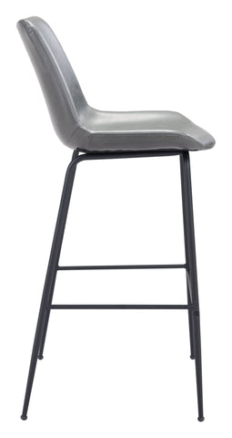 Zuo Byron Barstool Gray