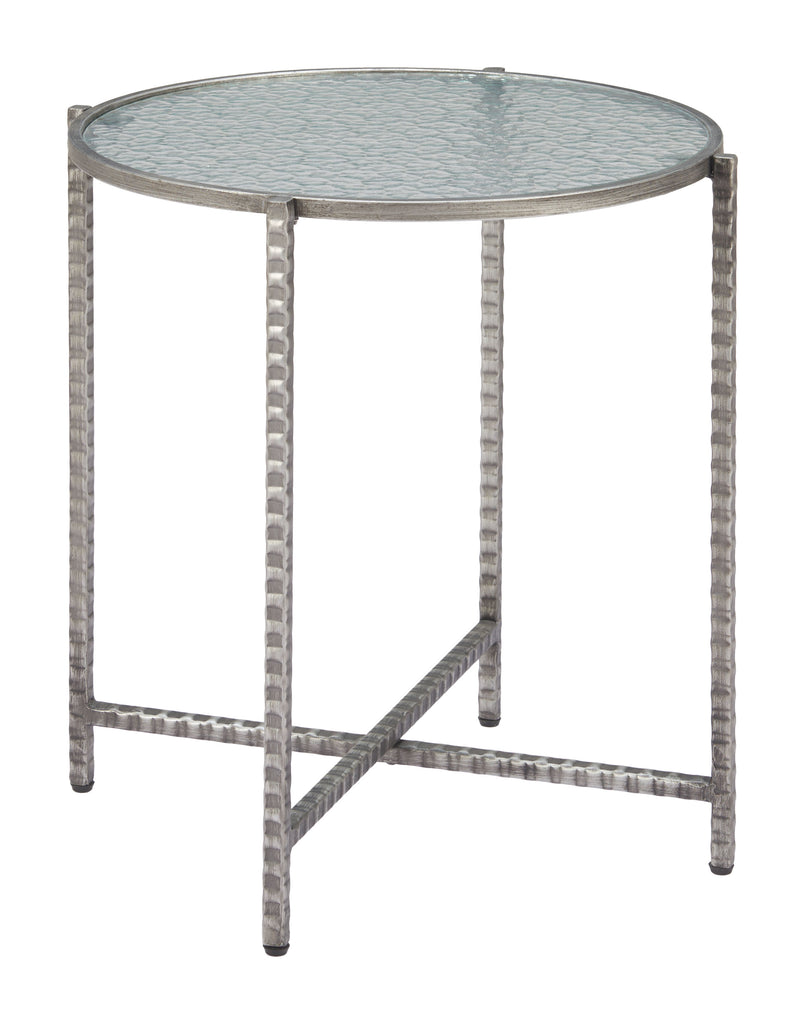 Zuo Vetro Side Table Silver