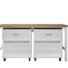 Manhattan Comfort Fortress Modern 3-Piece Garage Set in White - 17GMC-WH