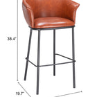 Zuo Garston Barstool Brown