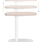 Zuo Buddy Adjustable Rotating Side Table Natural & White