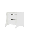 Manhattan Comfort Coney Mid-Century Modern 20" Nightstand in White (2-Drawer)
