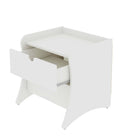 Manhattan Comfort Coney Mid-Century Modern 20" Nightstand in White (2-Drawer)