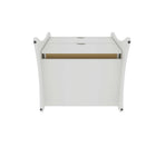 Manhattan Comfort Coney Mid-Century Modern 20" Nightstand in White (2-Drawer)