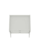 Manhattan Comfort Coney Mid-Century Modern 20" Nightstand in White (2-Drawer)