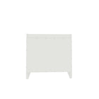 Manhattan Comfort Coney Mid-Century Modern 20" Nightstand in White (2-Drawer)
