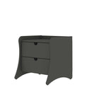 Manhattan Comfort Coney Mid-Century Modern 20" Nightstand in Charcoal Gray (2-Drawer)
