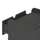 Manhattan Comfort Coney Mid-Century Modern 20" Nightstand in Charcoal Gray (2-Drawer)