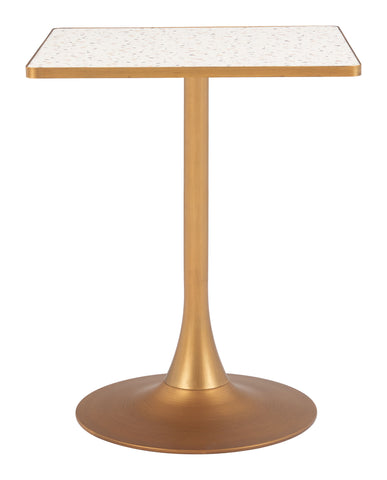Zuo Spot Bistro Table Beige & Gold