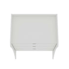 Manhattan Comfort Coney Mid-Century Modern 28" Nightstand in White (3-Drawer)