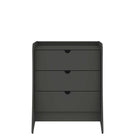 Manhattan Comfort Coney Mid-Century Modern 28" Nightstand in Charcoal Gray (3-Drawer)