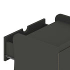 Manhattan Comfort Coney Mid-Century Modern 28" Nightstand in Charcoal Gray (3-Drawer)