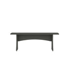 Manhattan Comfort Coney Mid-Century Modern Dining Bench in Charcoal Gray - Set of 2