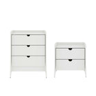 Manhattan Comfort Coney Mid-Century Modern 2-Piece Dresser Set in White