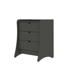 Manhattan Comfort Coney Mid-Century Modern 2-Piece Dresser Set in Charcoal Gray