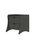 Manhattan Comfort Coney Mid-Century Modern 2-Piece Dresser Set in Charcoal Gray